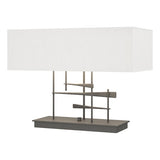 CAVALETTI TABLE LAMP BY HUBBARDTON FORGE, FINISH: NATURAL IRON; SHADE: NATURAL ANNA, | CASA DI LUCE LIGHTING