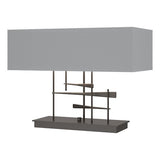 CAVALETTI TABLE LAMP BY HUBBARDTON FORGE, FINISH: OIL RUBBED BRONZE; SHADE: MEDIUM GREY, | CASA DI LUCE LIGHTING