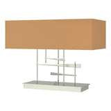 CAVALETTI TABLE LAMP BY HUBBARDTON FORGE, FINISH: STERLING; SHADE: DOESKIN SUEDE, | CASA DI LUCE LIGHTING