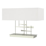 CAVALETTI TABLE LAMP BY HUBBARDTON FORGE, FINISH: STERLING; SHADE: NATURAL ANNA, | CASA DI LUCE LIGHTING