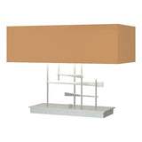 CAVALETTI TABLE LAMP BY HUBBARDTON FORGE, FINISH: VINTAGE PLATINUM; SHADE: DOESKIN SUEDE, | CASA DI LUCE LIGHTING