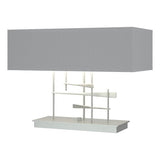 CAVALETTI TABLE LAMP BY HUBBARDTON FORGE, FINISH: VINTAGE PLATINUM; SHADE: MEDIUM GREY, | CASA DI LUCE LIGHTING