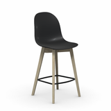 Academy CB1672 Polypropylene Counter Stool with Wooden Legs by Connubia