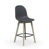 Academy CB1672 Polypropylene Counter Stool with Wooden Legs by Connubia