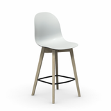 Academy CB1672 Polypropylene Counter Stool with Wooden Legs by Connubia