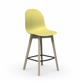 Academy CB1672 Polypropylene Counter Stool with Wooden Legs by Connubia