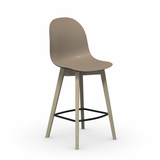 Academy CB1672 Polypropylene Counter Stool with Wooden Legs by Connubia