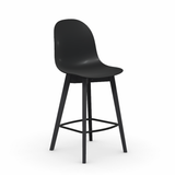 Academy CB1672 Polypropylene Counter Stool with Wooden Legs by Connubia