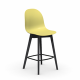 Academy CB1672 Polypropylene Counter Stool with Wooden Legs by Connubia