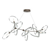 CELESSE CHANDELIER BY HUBBARDTON FORGE, FINISH: BRONZE; ACCENT FINISH: VINTAGE PLATINUM, | CASA DI LUCE LIGHTING