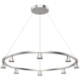 Brushed Nickel Dune Chandelier by Kuzco