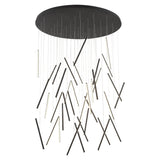 Chute Scattered Chandelier By Kuzco, Finish: Black
