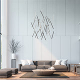 Chute Scattered Chandelier By Kuzco, Finish: Black