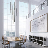 Chute Long Chandelier By Kuzco, Finish: Black, Size: Medium