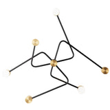 Constellation Wall Light By CVL, Finish: Satin Graphite, Color: Satin Brass