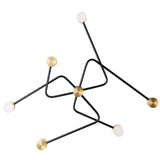 Constellation Wall Light By CVL, Finish: Satin Graphite, Color: Satin Brass