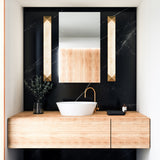 Caesar Vanity Light By Alora, Finish: Vintage Brass