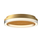 Calix Flushmount by Kuzco - Brushed Gold, In white background