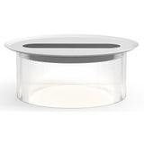 Carousel Table Lamp By Pablo, Size: Small, Finish: Clear, Color: White, Tray: Small