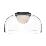 Cedar Ceiling Light by Kuzco - Wide, Black/Clear