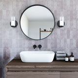 Cedar Wall Light by Kuzco - Black, Along with mirror in bathroom