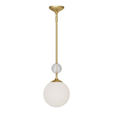 Celia Pendant by Alora Mood - Brushed Gold/Opal Glass