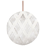 Chanpen Diamond Suspension By Forestier, Finish: White, Size: Medium