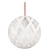 Chanpen Diamond Suspension By Forestier, Finish: White, Size: Small