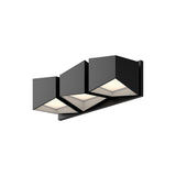Cubix Vanity Light by Kuzco - 3 Lights, Black/White in white background