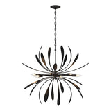 DAHLIA CHANDELIER BY HUBBARDTON FORGE, FINISH: BLACK, SIZE: MEDIUM, | CASA DI LUCE LIGHTING
