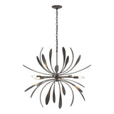 DAHLIA CHANDELIER BY HUBBARDTON FORGE, FINISH: OIL RUBBED BRON, SIZE: MEDIUM, | CASA DI LUCE LIGHTING