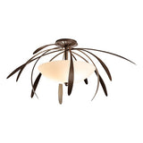 DAHLIA SEMI FLUSHMOUNT BY HUBBARDTON FORGE, FINISH: BRONZE, OPAL GLASS, | CASA DI LUCE LIGHTING