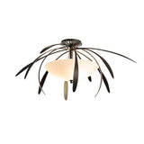 DAHLIA SEMI FLUSHMOUNT BY HUBBARDTON FORGE, FINISH: OIL RUBBED BRONZE, OPAL GLASS, | CASA DI LUCE LIGHTING