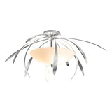 DAHLIA SEMI FLUSHMOUNT BY HUBBARDTON FORGE, FINISH: STERLING, OPAL GLASS, | CASA DI LUCE LIGHTING