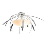 DAHLIA SEMI FLUSHMOUNT BY HUBBARDTON FORGE, FINISH: VINTAGE PLATINUM, OPAL GLASS, | CASA DI LUCE LIGHTING