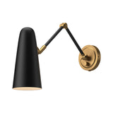 Daniel Vanity Light By Alora - Aged Gold/Matte Black