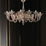 DOLFIN 1382 CHANDELIERBY VISTOSI, COLOR: SMOKE, FINISH: POLISH GOLD, NUMBER OF LIGHTS- 12, , | CASA DI LUCE LIGHTING