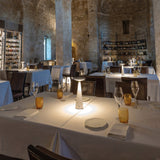 Dama Battery Operated Table Lamp, Finish: White