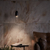 Dawn Pendant By Seed, Finish: Matte Black Champagne Gold