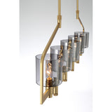 Decato Chandelier By Eurofase - Gold Large Bulb Top View