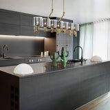 Decato Chandelier By Eurofase - Gold Large Hanging Above Kitchen Sink