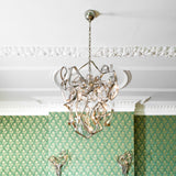 Delphinium Conical Chandelier by Brand Van Egmond - Nickel, lifestyle