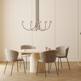Dussa Chandelier By Aromas Del Campo, Finish: Matte Black, Color: White