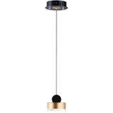 Small Black/Gold Nob Pendant Light by ET2