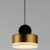 Small Black/Gold Nob Pendant Light by ET2