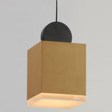 Medium Black/Gold Nob Pendant Light by ET2
