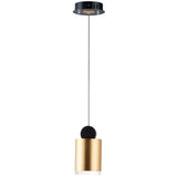 Large Black/Gold Nob Pendant Light by ET2