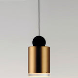 Large Black/Gold Nob Pendant Light by ET2