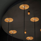 12 Light Black/Gold Nob Multilight Pendant by ET2