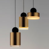 3 Light Black/Gold Nob Multilight Pendant by ET2
